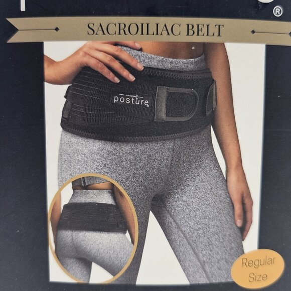 Vriksasana Posture Sacroiliac Hip SI Belt for Women Regular Size Black OPEN BOX - Picture 2 of 9